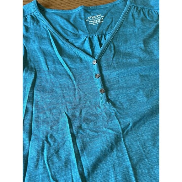 Chicos Women Top Size‎ 3 Extra Large The Ultimate Tee Casual Beach Summer Light - Picture 7 of 12